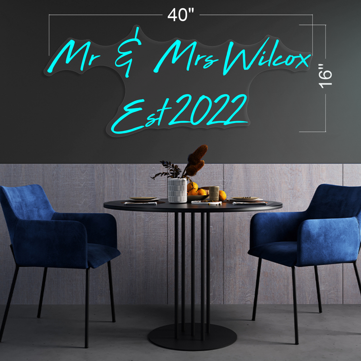 Mr & Mrs Wilcox | LED Neon Sign