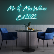 Mr & Mrs Wilcox | LED Neon Sign