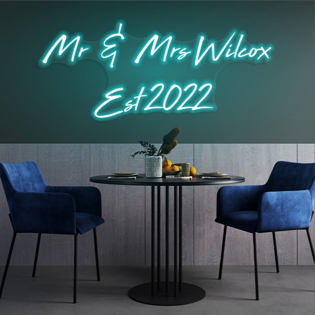 Mr & Mrs Wilcox | LED Neon Sign