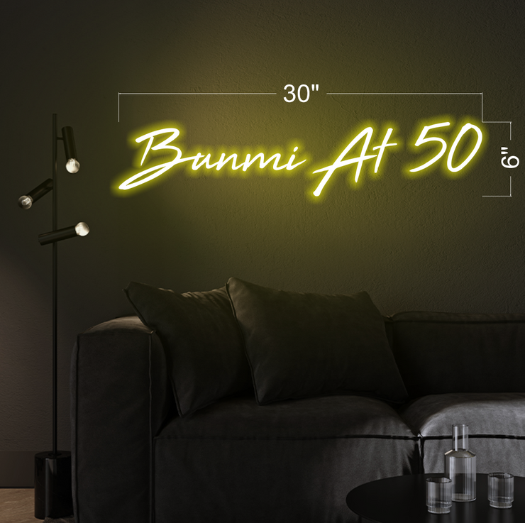 Bunmi At 50 | LED Neon Sign