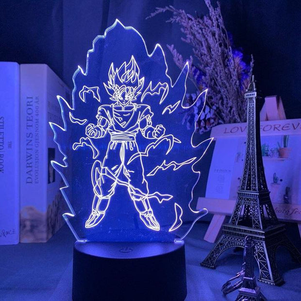 Super Saiyan Goku Powering Up Anime - LED Lamp (Dragon Ball Z)