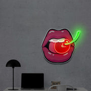 Sweet Cherry Flavor | Neon Acrylic Artwork