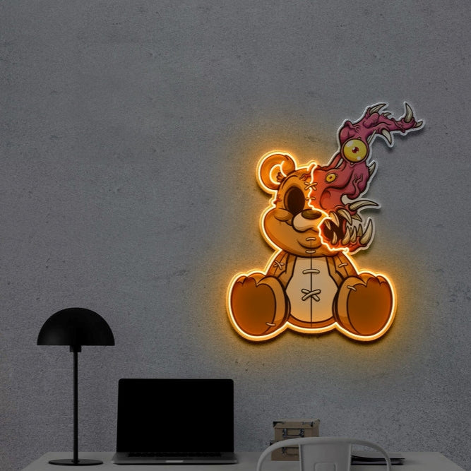 Sweet Teddy | Neon Acrylic Artwork