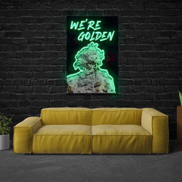 We're Golden | Neon Acrylic Art Work