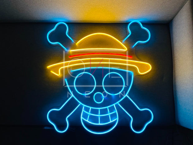 LED One Piece Anime Monkey D Luffy Flex Neon Sign USB Powered Game Room Wall