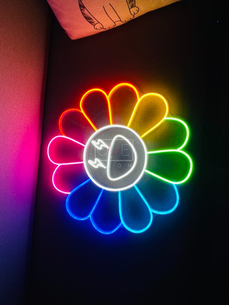 KAWS Sunflower by Takashi Murakami, LED Neon Sign