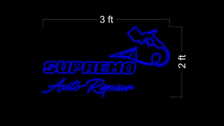 Supremo Auto Repain | LED Neon Sign