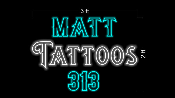 Matt Tattoos 313 | LED Neon Sign