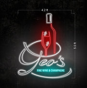 Geo's Fine Wine Champage | LED Neon Sign