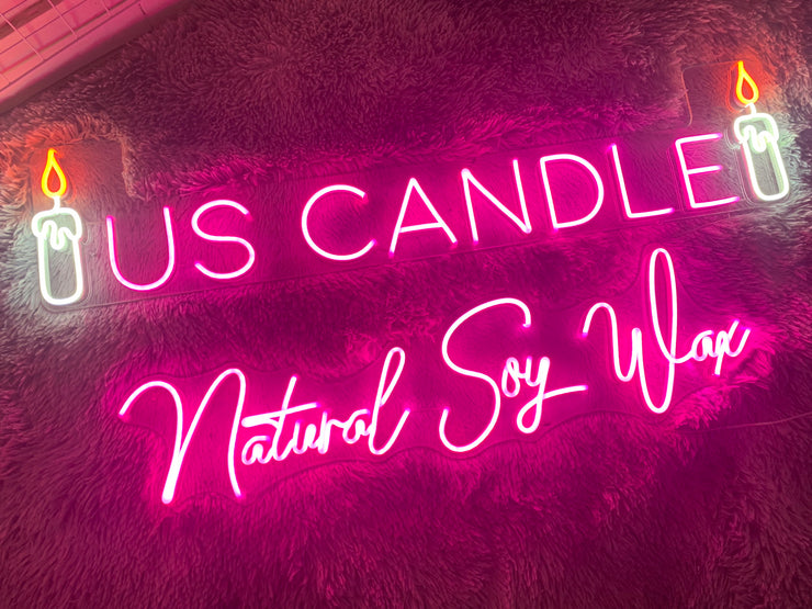 US CANDLE Natural Soy Wax| LED Neon Sign