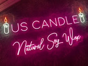 US CANDLE Natural Soy Wax| LED Neon Sign