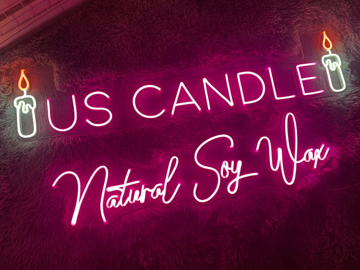 US CANDLE Natural Soy Wax| LED Neon Sign