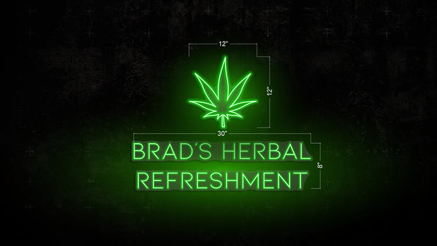 Brads Herbal Refreshments | LED Neon Sign