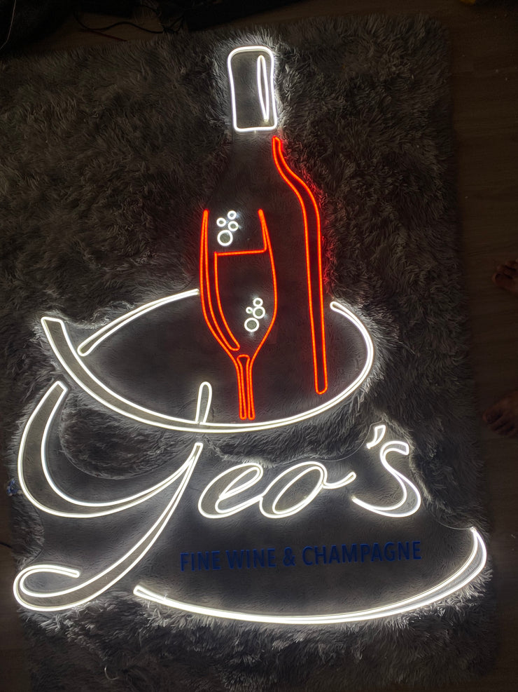 Geo's Fine Wine Champage | LED Neon Sign