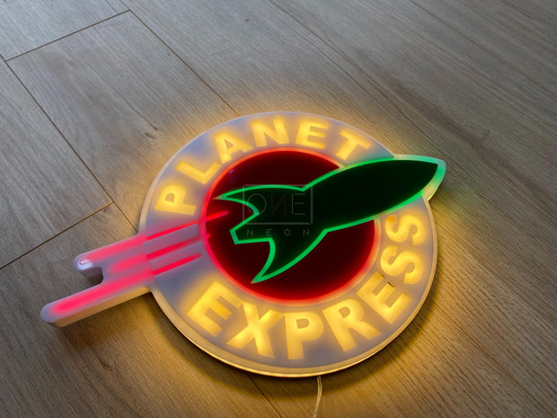 Planet Express | Edge Lit Acrylic Signs