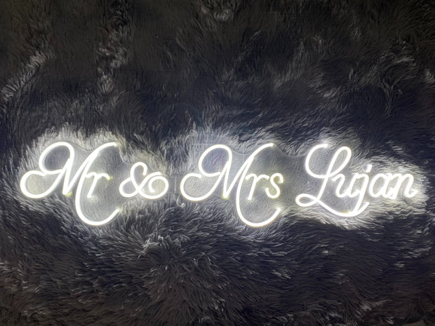 Mr & Mrs Lujan | LED Neon Sign