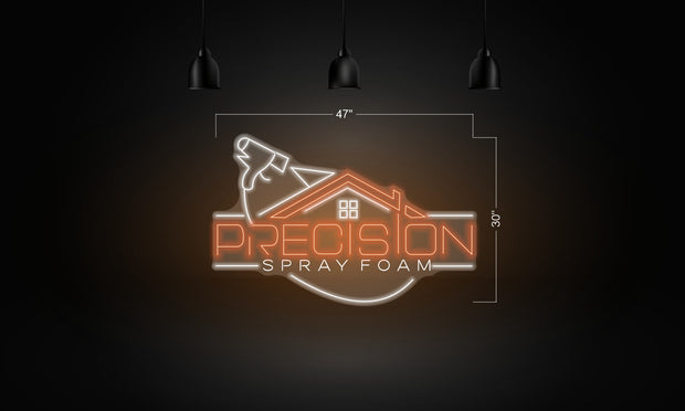 Precision Spray Foam | LED Neon Sign