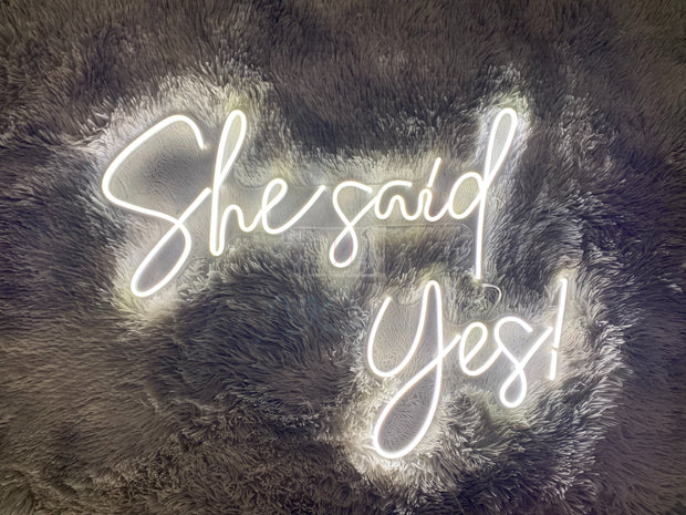 She Said Yes! | LED Neon Sign