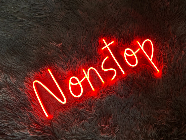 Nonstop | LED Neon Sign neon lights, neon signs for room,  neon light signs,  custom led signs