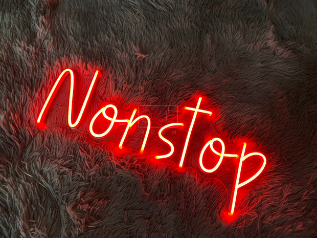 Nonstop | LED Neon Sign neon lights, neon signs for room,  neon light signs,  custom led signs