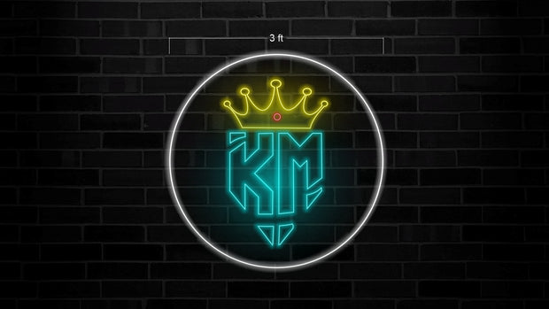 KM Logo | LED Neon Sign