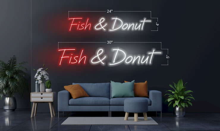 Fish & Donut | LED Neon Sign