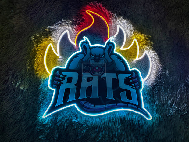 RATS | Neon Acrylic Artwork