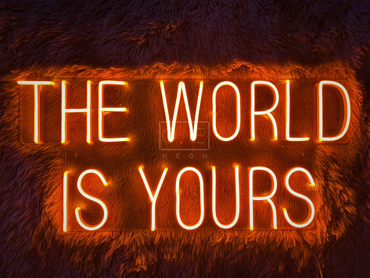 The World Is Your | LED Neon Sign