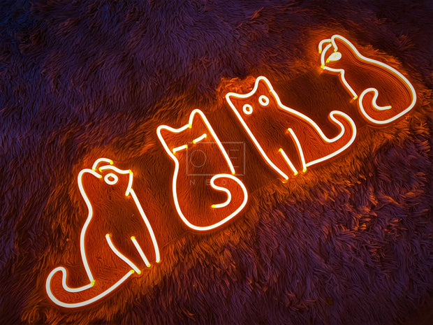 Cat Family | LED Neon Sign