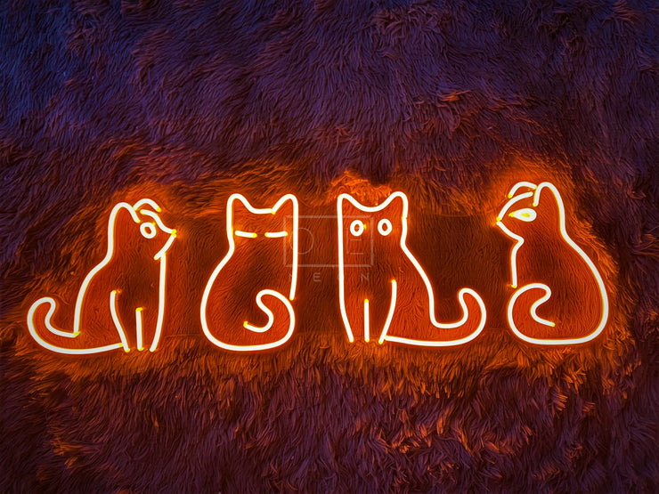 Cat Family | LED Neon Sign