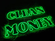 Clean Money & Nap New Age Poker | LED Neon Sign