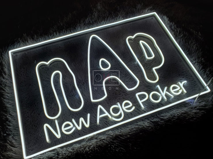 Clean Money & Nap New Age Poker | LED Neon Sign